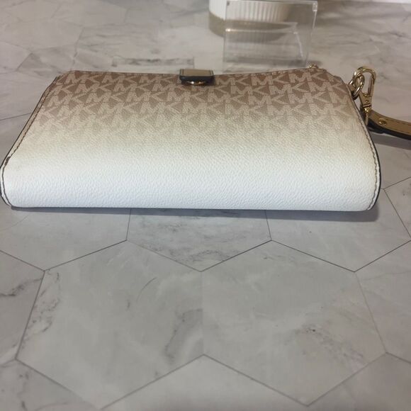 Michael Kors Ombré Double Zip Wallet Wristlet Camel - Picture 7 of 11